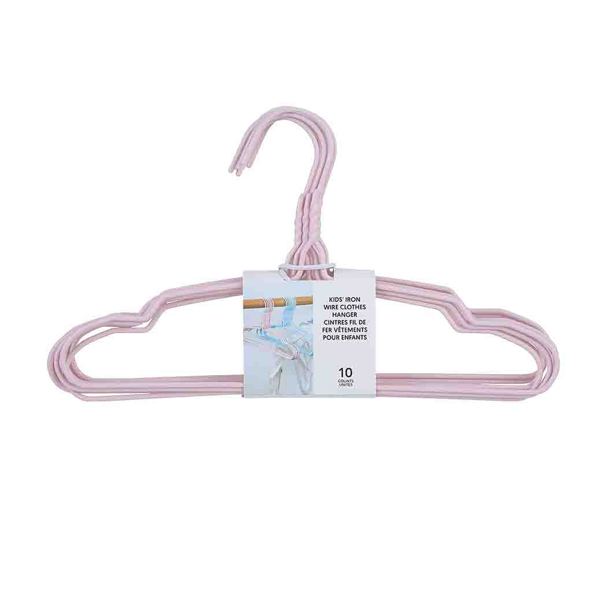 Детска закачалка за дрехи, 10 бр., розова - MINISO България