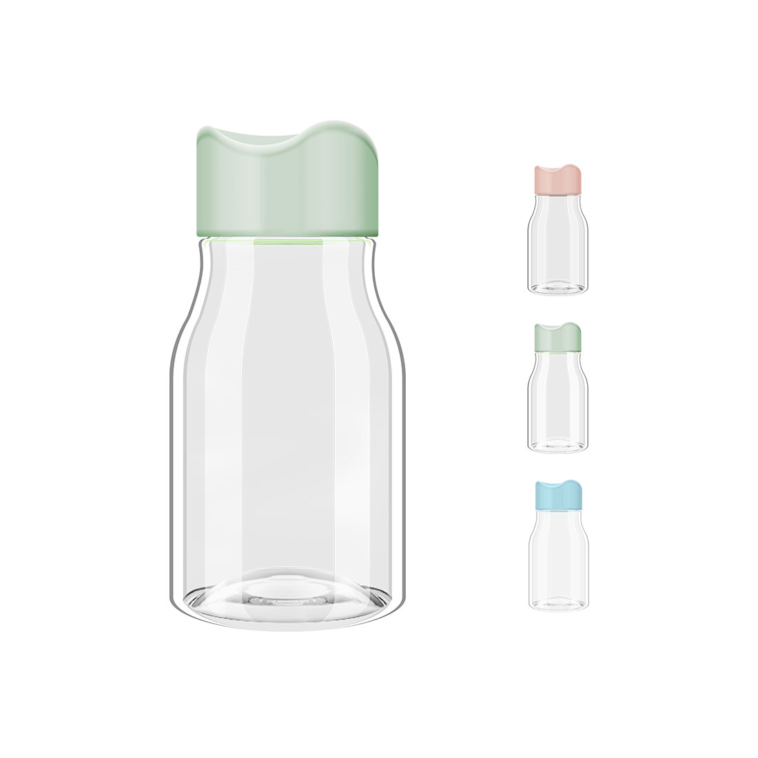 Пластмасова бутилка за вода, 320 ml., зелена - MINISO България