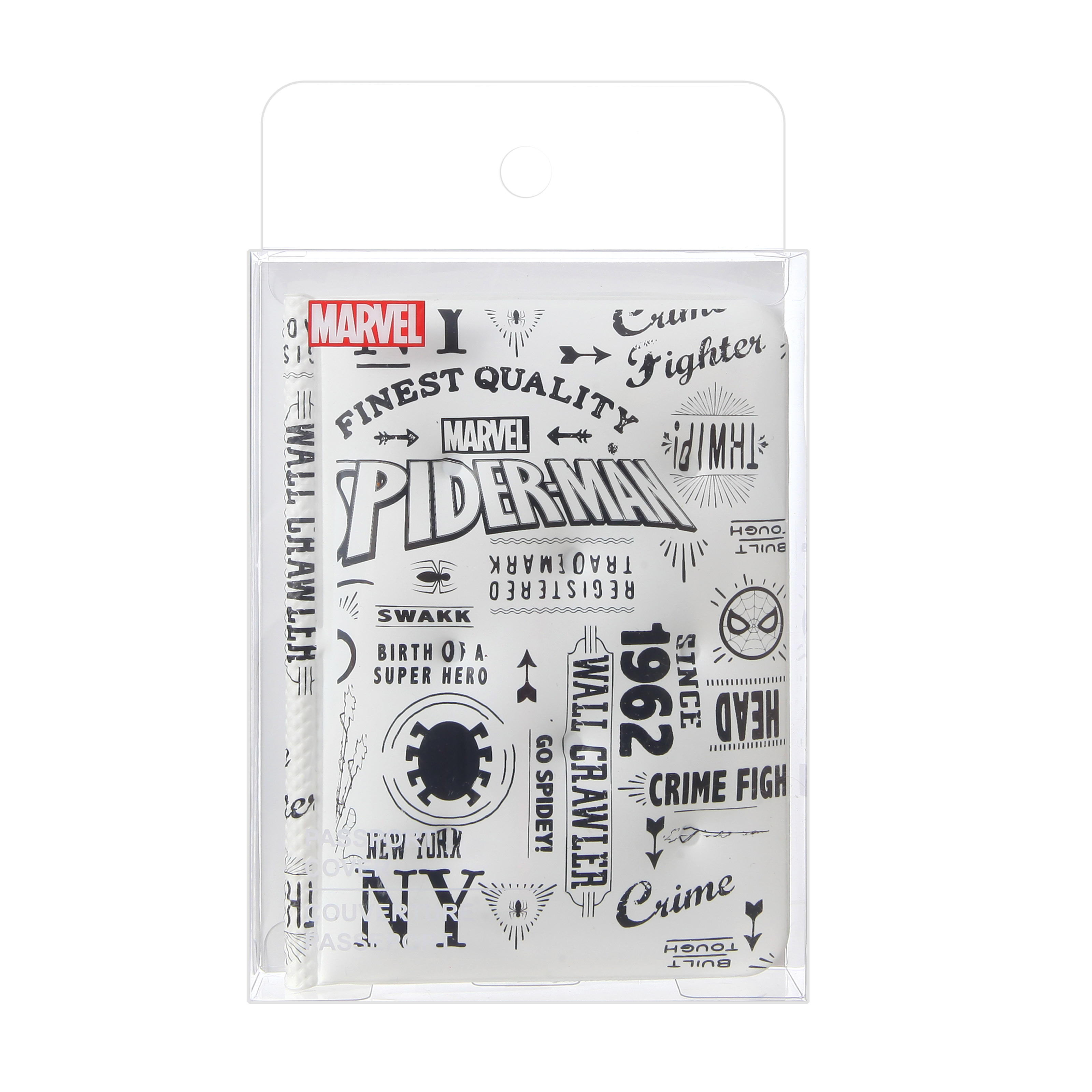 MARVEL Калъф за паспорт, черно и бяло - MINISO България